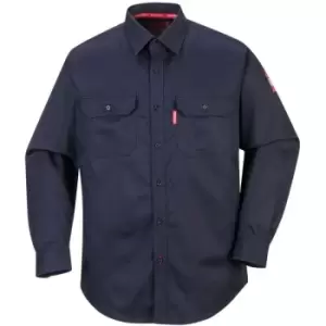 Portwest - FR89NAR4XL - sz 4XL Bizflame 88/12 FR Shirt - Navy - Navy