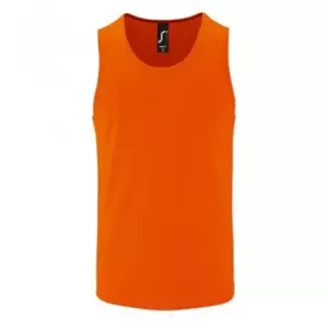 SOLS Mens Sporty Performance Tank Top (L) (Neon Orange)