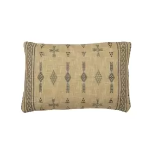 Simply Green Aztec Print Cushion Cream