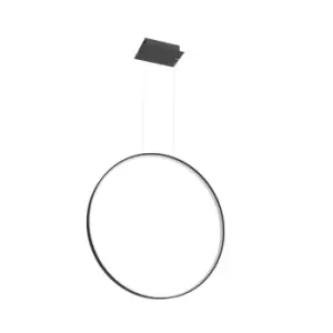 Rio Integrated LED Circle Pendant Ceiling Light, Black, 4000K, 5520lm