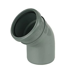 FloPlast SP163G Soil Pipe 135 Deg Bend - Grey 110mm