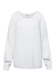 Great Plains Kendall Cotton Twist Sleeve Jumper Optic White