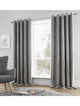 Catherine Lansfield Sherpa Eyelet Curtains