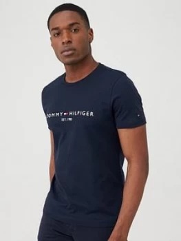 Tommy Hilfiger Core Logo T-Shirt - Navy, Size L, Men