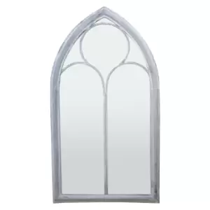 Grey Garden Church Window Mirror