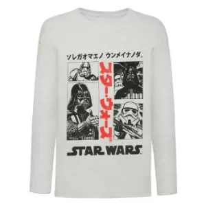 Star Wars Girls It Is Your Destiny Japanese Long-Sleeved T-Shirt (9-10 Years) (Grey)