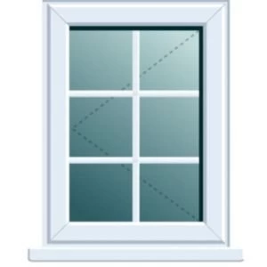 White PVCu LH Side hung LH Window H820mm W620mm