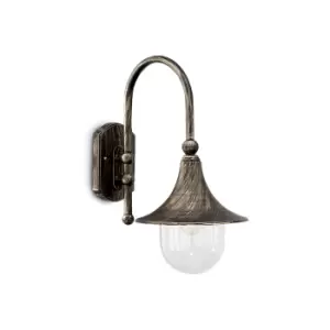 Cima 1 Light Outdoor Dome Wall Light Brass IP43, E27