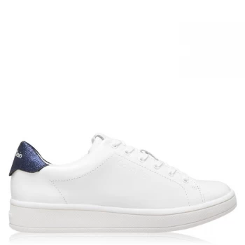 Calvin Klein Symbella Low Top Trainers Ladies - White+Indigo