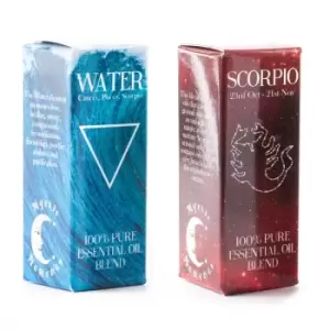 Water Element & Scorpio Zodiac Sign Astrology Essential Oil Blend Twin Pack (2x10ml)