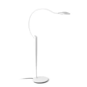 LED 1 Light Adjustable Floor Lamp White