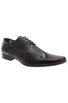 Patent Leather Lace-Up Chisel Toe Gibson Dress Shoes