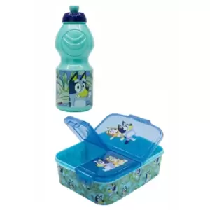 Bluey Twin Set Multi Compartment Sandwich Box and Sport Bottle