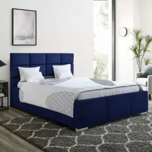 Envisage Trade - Gerali Upholstered Beds - Plush Velvet, Super King Size Frame, Blue - Blue