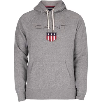 Gant Shield Pullover Hoodie mens Sweatshirt in Grey - Sizes UK XL,UK XXL