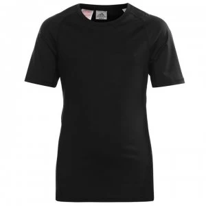 adidas AlphaSkin Short Sleeve Baselayer Top Junior - Black