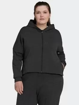 adidas Mission Victory Slim Fit Full-Zip Hoodie (Plus Size), Green, Size 3X, Women