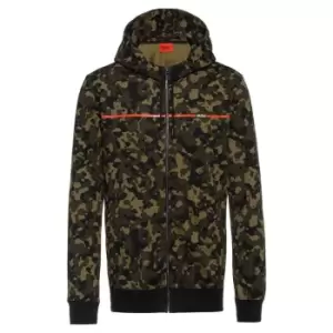 Hugo Camo Hoodie - Green