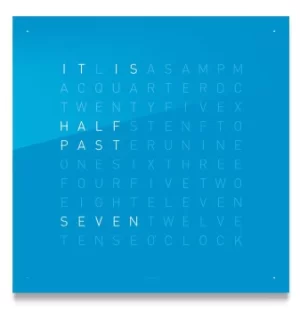 QLOCKTWO Classic Blue Candy Wall Clock 45cm