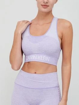 Calvin Klein Performance Seamless Medium Support Sports Bra - Lilac, Lilac Size XS Women