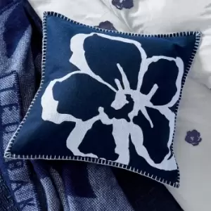 Ted Baker Magnolia Cushion - Navy - 50x50cm