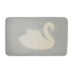 Premier Housewares Soak Swan Bath Mat - Light Blue