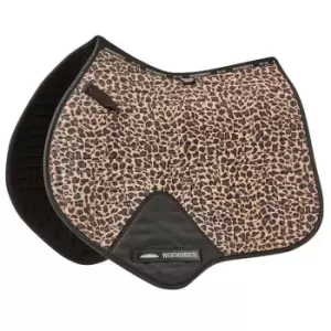 Weatherbeeta Prime Leopard JS Saddle Pad - Brown