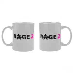 Rage 2 Mug Logo White