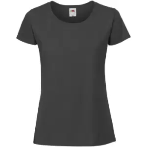 Fruit Of The Loom Womens/Ladies Fit Ringspun Premium Tshirt (L UK) (Light Graphite)