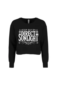 Keep Out of Direct Sunlight Crop Sweatshirt