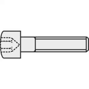 TOOLCRAFT 839664 Allen screws M2.5 8mm Hex socket (Allen) DIN 912 ISO 4762 Steel 8.8. grade Black 20 pc(s)