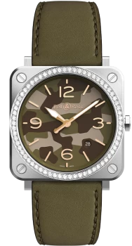 Bell & Ross Watch BR S Green Camo Diamond