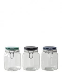 Premier Housewares Glass Storage Jars Set Of 3