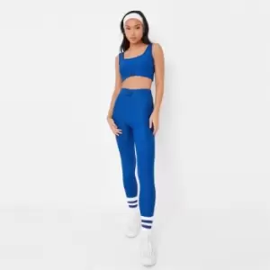 Missguided Honeycomb High Waisted Leggings - Blue