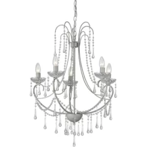 Romance 5 Light Multi Arm Chandeliers Gray