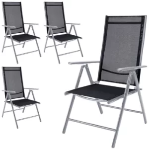 Garden Chair Bern 4Pcs Set Silver