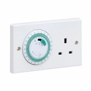 Greenbrook 24 Hour 2 Gang Mechanically Timed 13A UK 3 Pin Socket