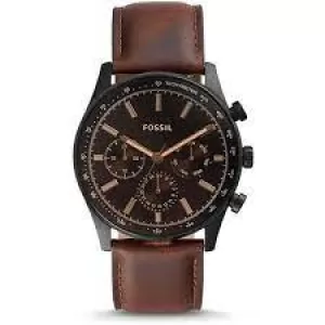 Fossil Mens Sullivan Multifunction Leather Watch - Brown