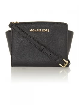 Michael Kors Selma Black mini cross body bag Black