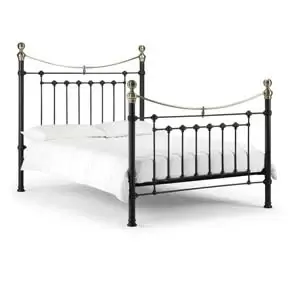 Julian Bowen Victoria Satin Black Bed 135cm