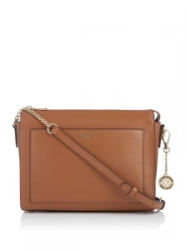 DKNY Sutton Chain Medium Boxy Cross Body Bag Light Brown