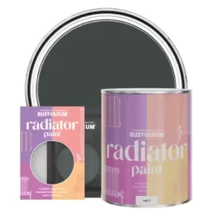 Rust-Oleum Radiator Paint, Matt Finish - Black Sand - 750ml