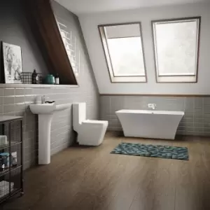 1690mm Freestanding Bath Suite Seattle with Voss Toilet and Basin