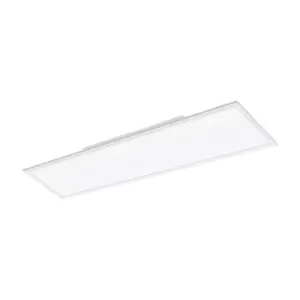 Flush Ceiling Light Colour White Shade Oblong White Plastic LED 30W Included