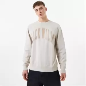 Jack Wills Uneven Dye Crew Sweatshirt - Beige