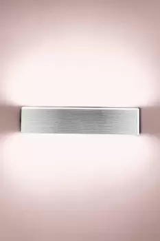 LED Up and Down Wall Light Brushed Aluminium Finish Warm White 12W Non-Dimmable