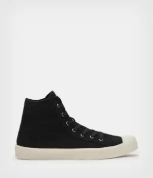 AllSaints Mens Max High Top Trainers, Black, Size: UK 9/US 10/EU 43