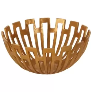 Premier Housewares Delphi Small Bowl - Gold Finish