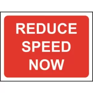 Zintec 600 x 450mm Reduce Speed Now Road Sign (no frame)