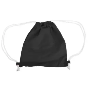 Bagbase Icon Drawstring Bag/Gymsac (One Size) (Black)